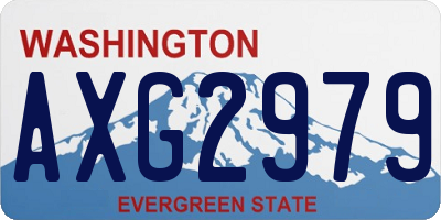 WA license plate AXG2979