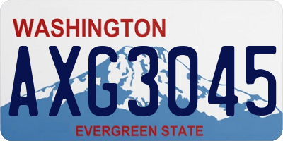 WA license plate AXG3045