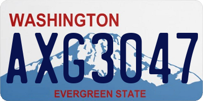 WA license plate AXG3047