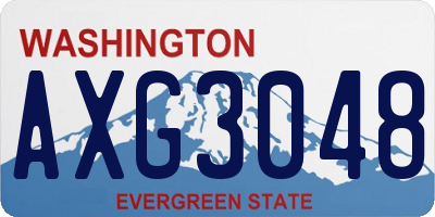 WA license plate AXG3048