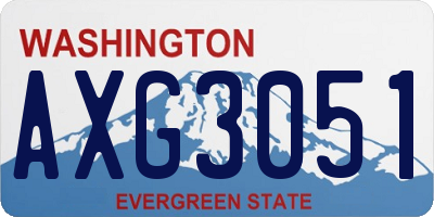 WA license plate AXG3051