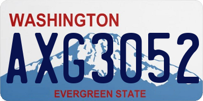 WA license plate AXG3052