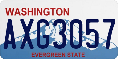 WA license plate AXG3057