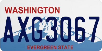 WA license plate AXG3067