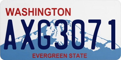 WA license plate AXG3071