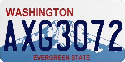 WA license plate AXG3072