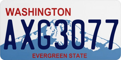 WA license plate AXG3077