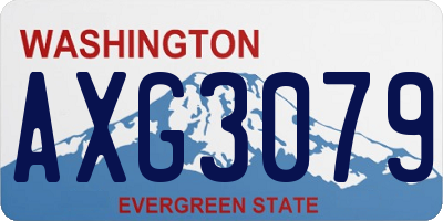 WA license plate AXG3079