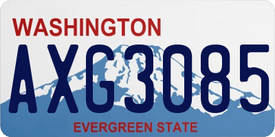 WA license plate AXG3085