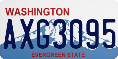 WA license plate AXG3095