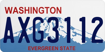 WA license plate AXG3112