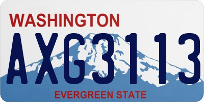 WA license plate AXG3113