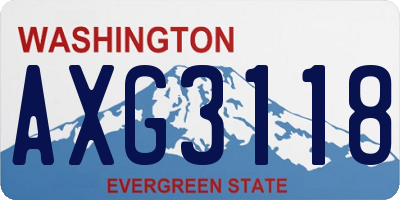 WA license plate AXG3118