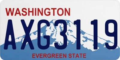 WA license plate AXG3119