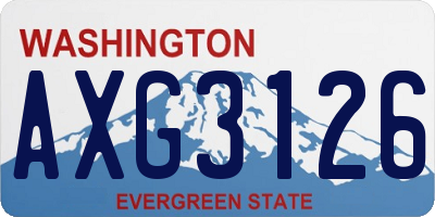WA license plate AXG3126