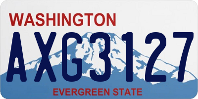 WA license plate AXG3127