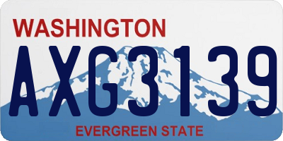WA license plate AXG3139
