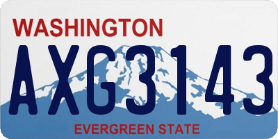 WA license plate AXG3143