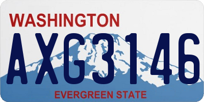 WA license plate AXG3146