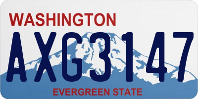 WA license plate AXG3147