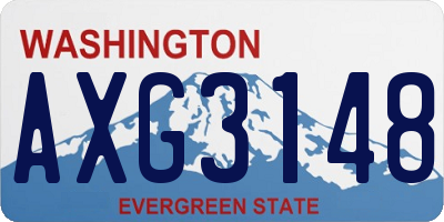 WA license plate AXG3148