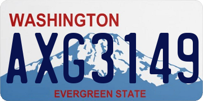 WA license plate AXG3149