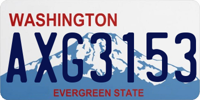 WA license plate AXG3153
