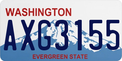 WA license plate AXG3155