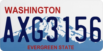 WA license plate AXG3156