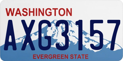 WA license plate AXG3157