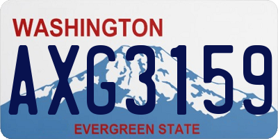 WA license plate AXG3159