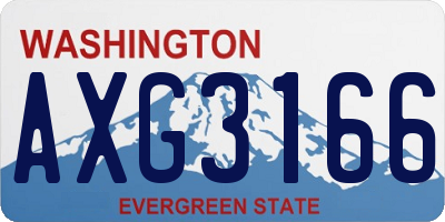 WA license plate AXG3166