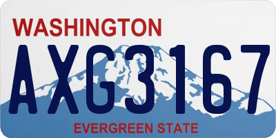 WA license plate AXG3167