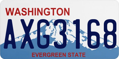WA license plate AXG3168