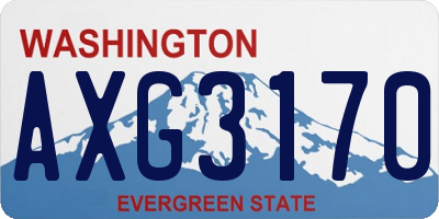 WA license plate AXG3170