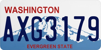 WA license plate AXG3179