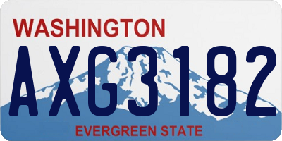 WA license plate AXG3182