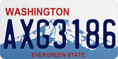 WA license plate AXG3186