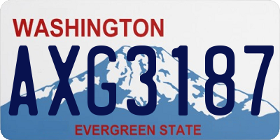 WA license plate AXG3187