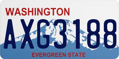 WA license plate AXG3188