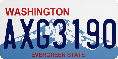 WA license plate AXG3190