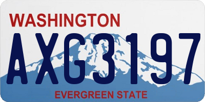 WA license plate AXG3197