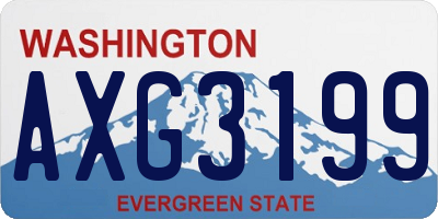 WA license plate AXG3199