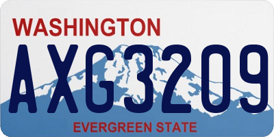 WA license plate AXG3209