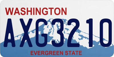 WA license plate AXG3210