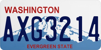 WA license plate AXG3214