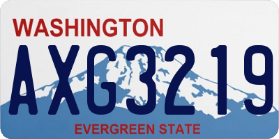 WA license plate AXG3219