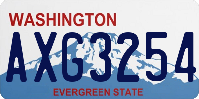 WA license plate AXG3254