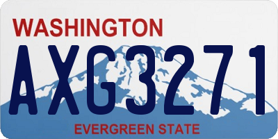 WA license plate AXG3271