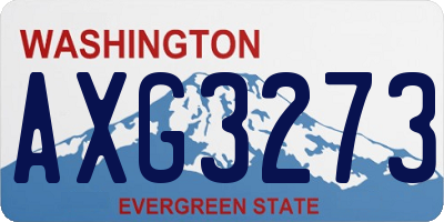WA license plate AXG3273
